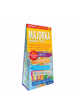 Majorka Minorka Ibiza laminowany map&guide 2w1 przewodnik i mapa