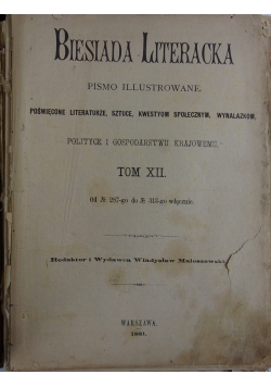 Biesiada Literacka, tom XII, 1881r.