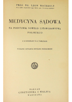 Medycyna sądowa 1933 r.