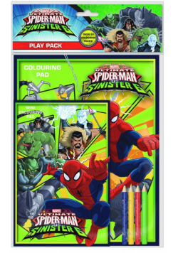 Spiderman 6 zestaw 2 kolorowanki z kredkami