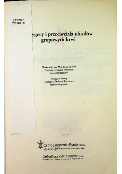 Antygeny i Przeciwciała układów grupowych krwi