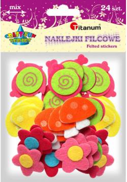 Naklejki filcowe samoprzylepne mix 24 sztuki