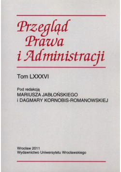 Przegląd prawa i administracji Tom 86