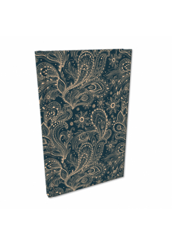 Notes A5 kratka Soft Touch Paisley beż denim