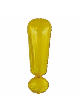 Balon foliowy znak ! złoty 28x86cm