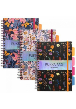 Paczka Kołozeszyt Pukka Pad B5 Project Book Bloom 3 szt mix