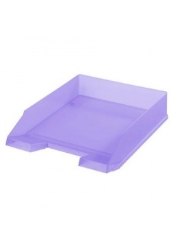 Szuflada na dokumenty transparentna pastel liliowa