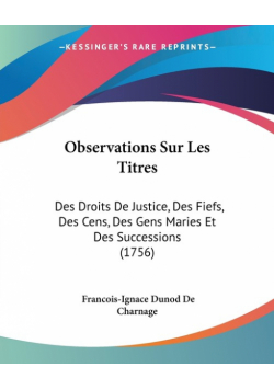 Observations Sur Les Titres