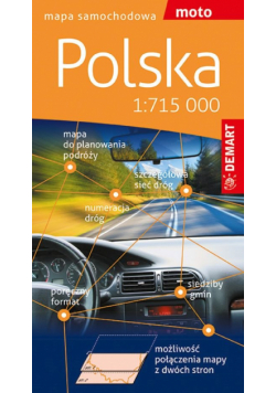 Polska 1:715 000 mapa samochodowa