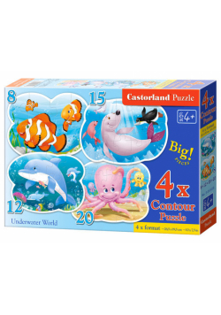 4x1 Contour Puzzle 8-12-15-20 Underwater World
