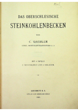 Das oberschlesische steinkohlenbecken 1909 r.