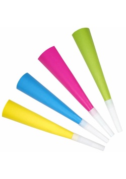 Trąbki Neon party 4szt