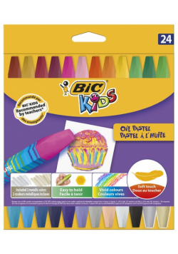 Kredki pastele olejowe Bic Kids 24 kolory