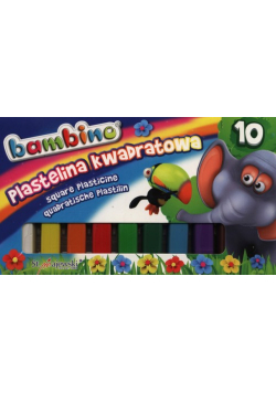 Plastelina 10 kolorów kwadratowa Bambino