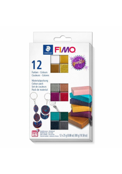 Zestaw Fimo Effect Sparkle 12 kostek 25g