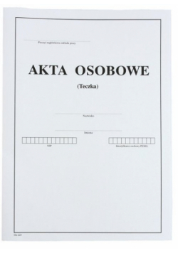 Teczka na akta osobowe A4 biała