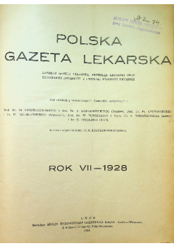Polska gazeta lekarska Rok VII nr 1 do 51 1928 r.