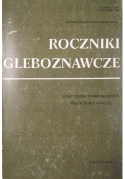 Roczniki Gleboznawcze tom XLIII