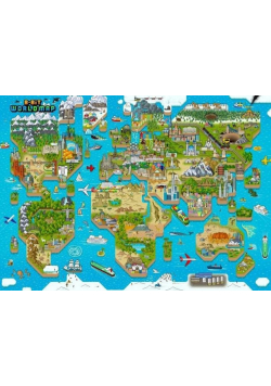 Puzzle 1000 8-BIT Mapa Świata