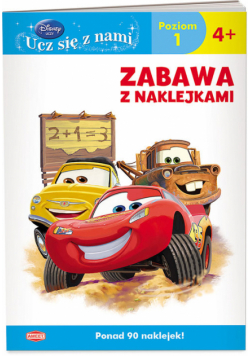Disney Ucz się z nami Zabawa z naklejkami Auta 4+