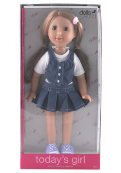 Lalka Todays girl czarne włosy 36 cm