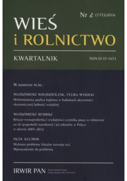Wieś i rolnictwo 2/2016