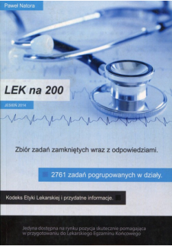LEK na 200 Zbiór zadań zamkniętych wraz z odpowiedziami
