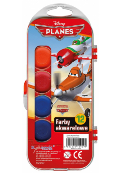 Farby akwarelowe Planes 12 kolorów