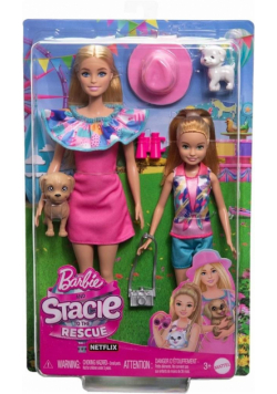 Barbie Stacie i Barbie 2-pak lalek HRM09