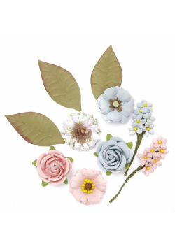 Kwiaty papierowe pink&blue 10szt