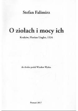 O ziołach i mocy ich