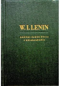 Lenin Krótki zarys życia i działalności 1949 r.