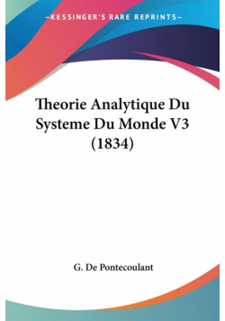 Theorie Analytique Du Systeme Du Monde V3 (1834)