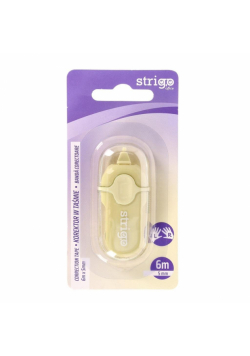 Korektor w taśmie mini 5mmx6m żółty STRIGO