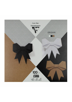 Papier origami 20x20 cm Neutralne mix 3 kolorów 100 arkuszy