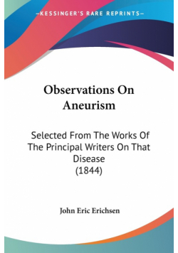 Observations On Aneurism