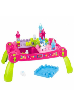 Mega Bloks Stolik z klockami różowy