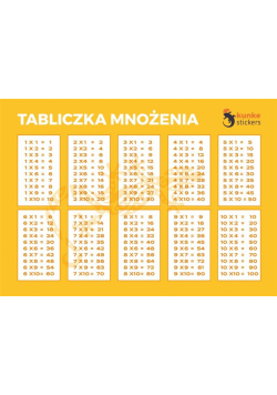 Tabliczka mnożenia elektrostatyczna 3szt