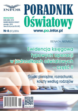 Ewidencja księgowa typowych operacji w jednostkach oświatowych Część 2