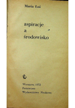 Aspiracje a środowisko
