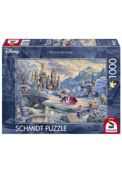 Puzzle 1000 SQ T. Kinkade Piękna i Bestia zima 110737