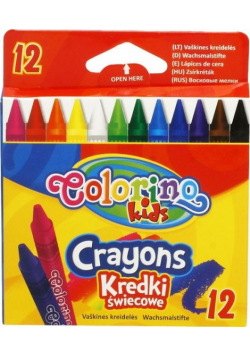 Kredki świecowe Colorino Kids 12 kolorów