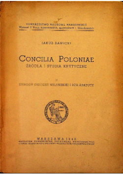 Concilia Poloniae źródła i studia krytyczne, 1948 r.