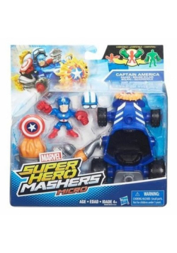 Super Hero Mashers micro Figurka z pojazdem Captain America