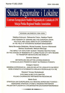 Studia Regionalne i Lokalne  2020/4