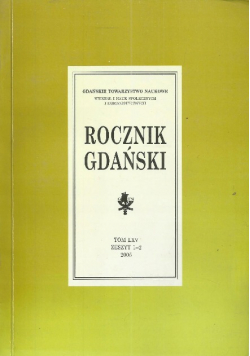 Rocznik gdański Tom LXV