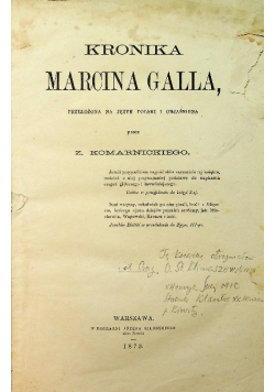 Kronika Marcina Galla 1873 r.