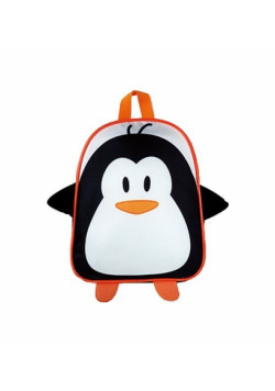 Tornister Mini Pingwin czarno-szary