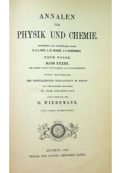 Annalen der physik und chemie Tom XXXIII 1888 r.