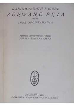 Zerwane pęta oraz inne odpowiadania 1928 r.